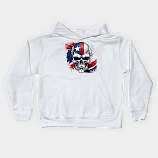 Skull with Texas Flag Kids Hoodie